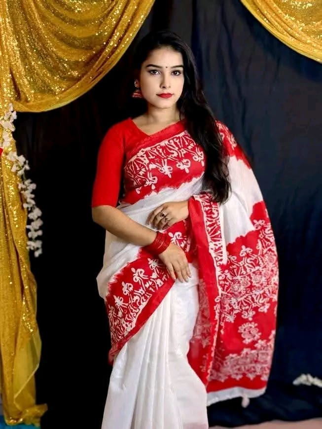 Half silk screen print sharee