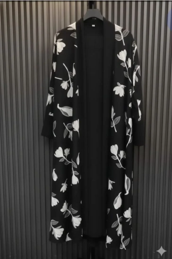 Premium Digital Print Double Cuti Abaya